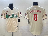 Men's Philadelphia Phillies #8 Nick Castellanos Cream Phanatic Limited Stitched Jersey,baseball caps,new era cap wholesale,wholesale hats